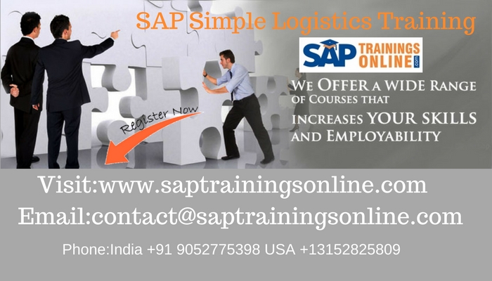 Live SAP Simple Logistics Online Training and Certification Course